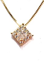 Halskette Dame in Gelbgold Cubic Zirconia P.L. I.SETT QUADRO ZIRC PI N/Z 2.00 G